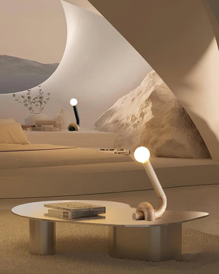 Sway Abstract Wood Table Lamp