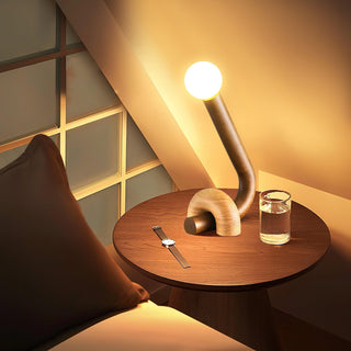 Sway Abstract Wood Table Lamp