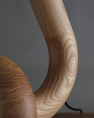 Sway Abstract Wood Table Lamp