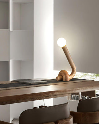 Sway Abstract Wood Table Lamp