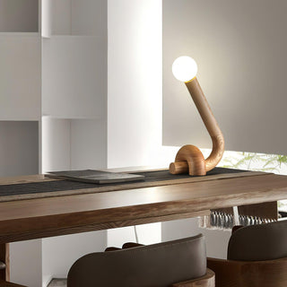 Sway Abstract Wood Table Lamp