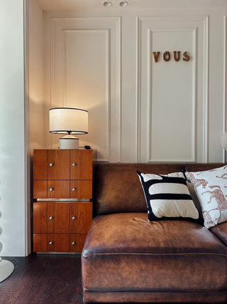 Cyls Modern Ceramic Fabric Table Lamp