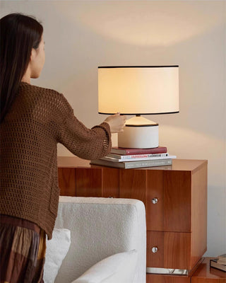 Cyls Modern Ceramic Fabric Table Lamp