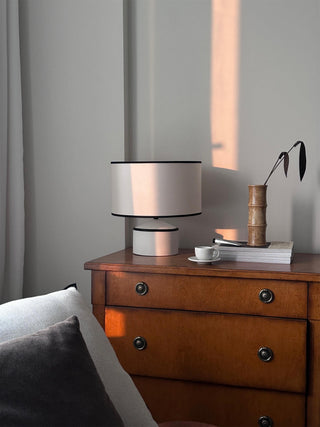 Cyls Modern Ceramic Fabric Table Lamp