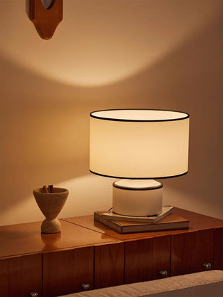 Cyls Modern Ceramic Fabric Table Lamp