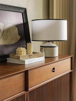 Cyls Modern Ceramic Fabric Table Lamp