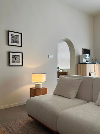 Cyls Modern Ceramic Fabric Table Lamp