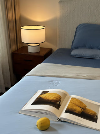 Cyls Modern Ceramic Fabric Table Lamp