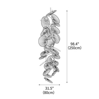 Leaf Sculptural Iron Chandelier