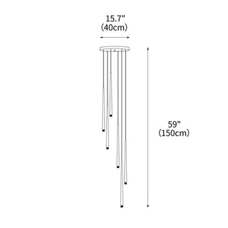 Slender Cone Minimalist Iron Chandelier