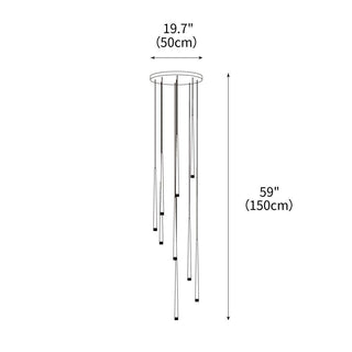 Slender Cone Minimalist Iron Chandelier