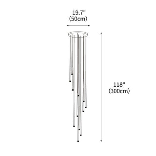 Slender Cone Minimalist Iron Chandelier