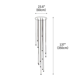 Slender Cone Minimalist Iron Chandelier