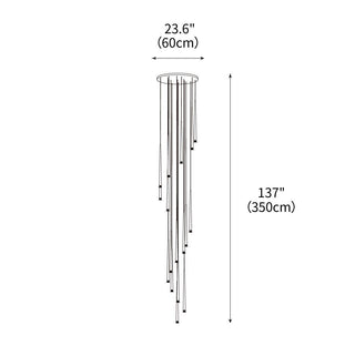 Slender Cone Minimalist Iron Chandelier