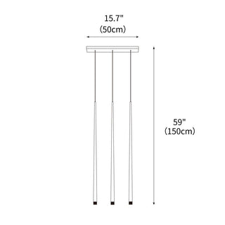 Slender Cone Minimalist Iron Chandelier