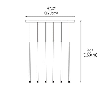 Slender Cone Minimalist Iron Chandelier