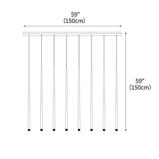 Slender Cone Minimalist Iron Chandelier