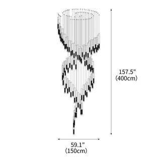 Symphony Orchestra Sculptural Acrylic Chandelier