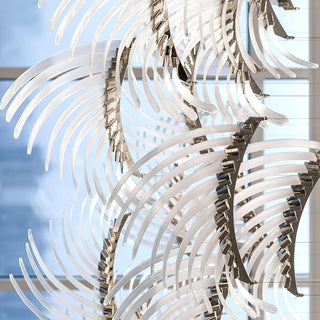 Bird Feather Dynamic Glass Wings Chandelier