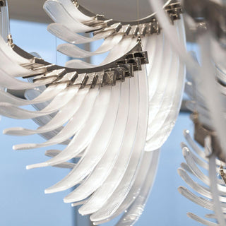 Bird Feather Dynamic Glass Wings Chandelier