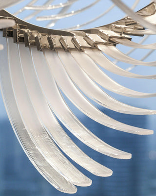 Bird Feather Dynamic Glass Wings Chandelier