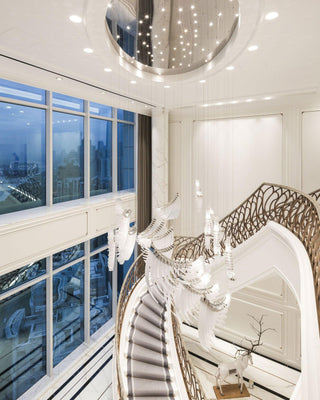 Bird Feather Dynamic Glass Wings Chandelier