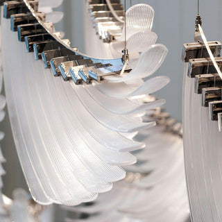 Bird Feather Dynamic Glass Wings Chandelier