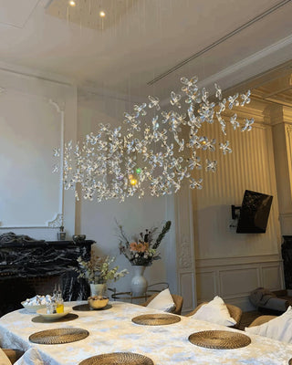 Floating Butterfly Airy Crystal Chandelier