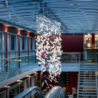 Flying Glass Romantic Glass Feather Chandelier