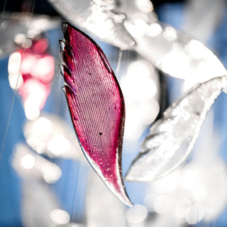 Flying Glass Romantic Glass Feather Chandelier