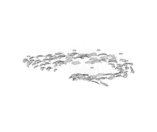 Glass Feathers Sculptural Glass Chandelier