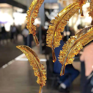 Glass Feathers Sculptural Glass Chandelier