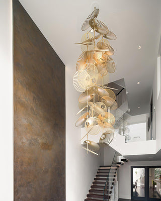 Leaf Sculptural Iron Chandelier