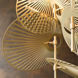 Leaf Sculptural Iron Chandelier