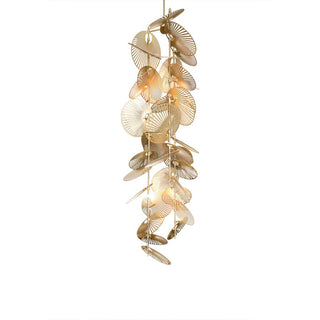 Leaf Sculptural Iron Chandelier