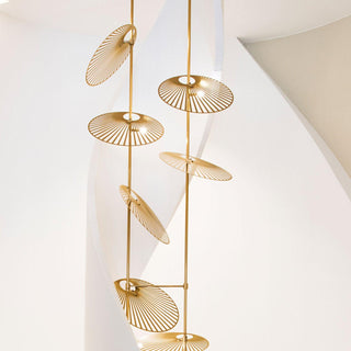 Leaf Sculptural Iron Chandelier