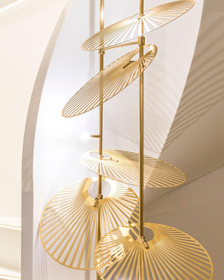 Leaf Sculptural Iron Chandelier