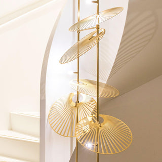 Leaf Sculptural Iron Chandelier