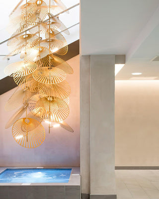 Leaf Sculptural Iron Chandelier