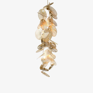 Leaf Sculptural Iron Chandelier
