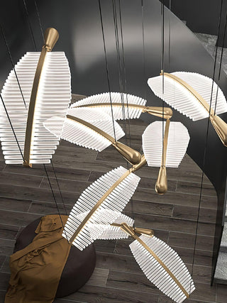 Leaf Airy Acrylic LED Chandelier