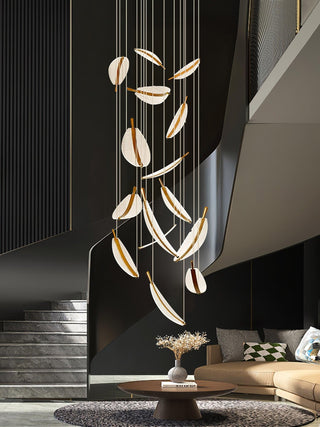Leaf Airy Acrylic LED Chandelier