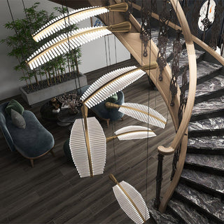 Leaf Airy Acrylic LED Chandelier