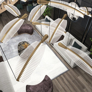 Leaf Airy Acrylic LED Chandelier
