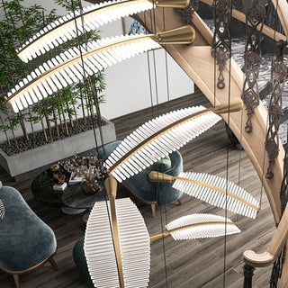 Leaf Airy Acrylic LED Chandelier
