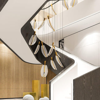 Leaf Airy Acrylic LED Chandelier