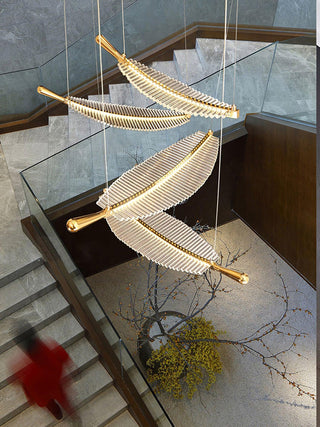 Leaf Airy Acrylic LED Chandelier