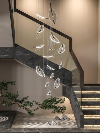 Leaf Airy Acrylic LED Chandelier