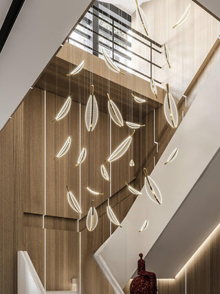 Leaf Airy Acrylic LED Chandelier