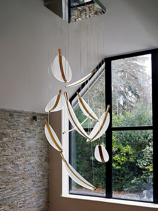 Leaf Airy Acrylic LED Chandelier